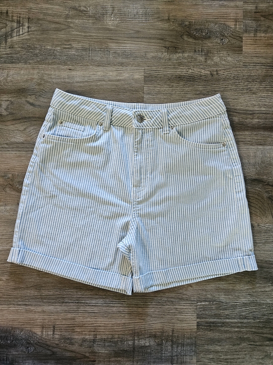 M&S Pants - M&S 90's‎ Boyfriend Blue & White Striped Shorts